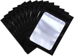 Black & White Mylar Clear Bags