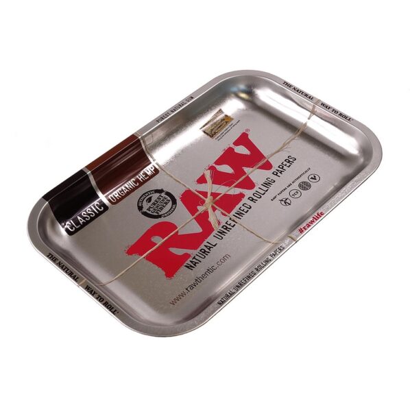 Raw-Rolling-Tray-Silver-Small